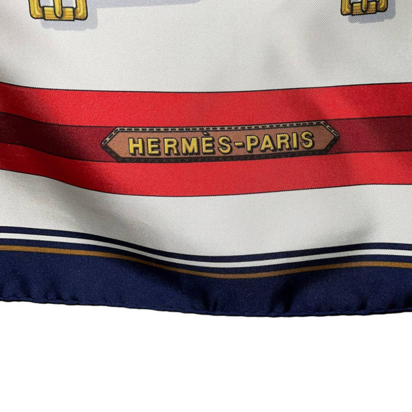 Hermès HERMES Metz 'Les Sangles' Silk Square Scarf - Picture 12 of 16